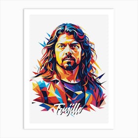 Trujillo Metallica 01 Portrait Music Icon Style WPAP Pop Art Art Print