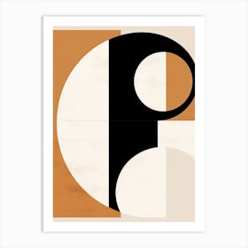 Radiant Retro; Geometric Glimpses, Mid Century Art Print