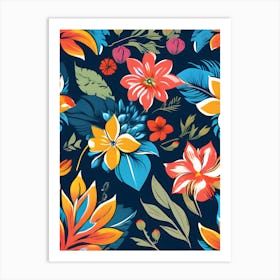 Seamless Floral Pattern Art Print