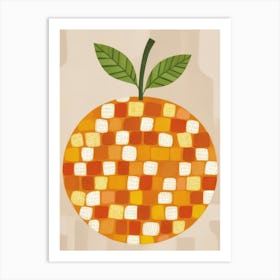 Orange Mosaic 4 Art Print