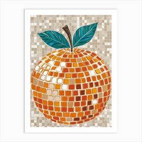 Mosaic Orange 5 Art Print