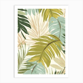 Tropical Leaves Pattern Art Print