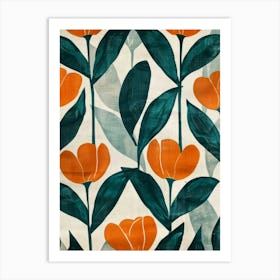 Orange Tulips 8 Art Print