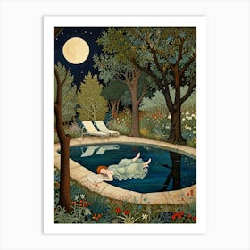 William Morris Night In The Garden 3 Art Print