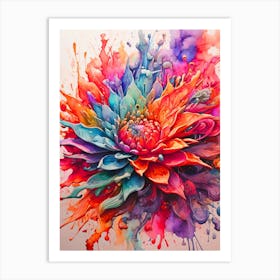 Colorful Flower Painting Art Print