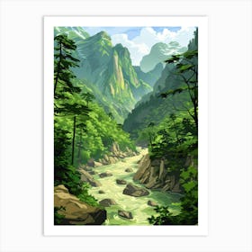 Chinese Mountain Scenery Art Print