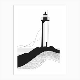 Lighthouse minimalist Art Print