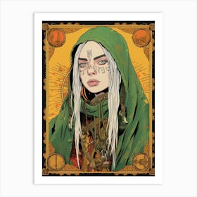 Billie Eilish Tarot Style 3 Art Print