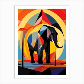 Elephant Abstract Pop Art 4 Art Print