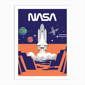Nasa Space Shuttle Art Print