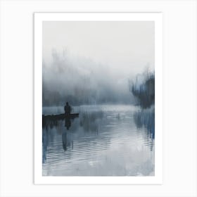 Man In A Canoe 1 Art Print