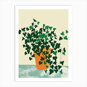 Ivy Plant Minimalist Illustration 6 Art Print