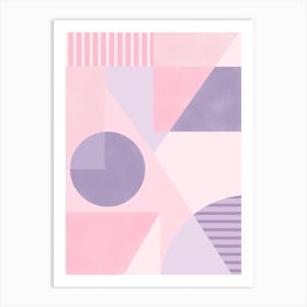 Abstract Pastel Geometric Art Print