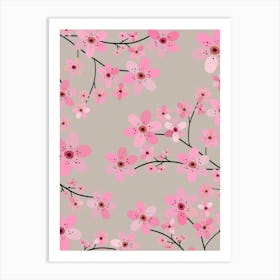 Cherry Blossom | 08 – Pink And Neutral Art Print