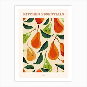 Pear Pattern Illustration Poster 1 Art Print