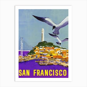 San Francisco Seagulls, California, USA Art Print