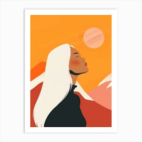 Woman In The Sun 1 Art Print