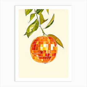 Orange Disco Art Print