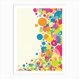 Colorful Bubbles Background Art Print