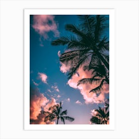 Sunset Palm Trees 1 Art Print