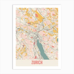 Zurich Map Poster Art Print