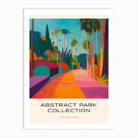 Abstract Park Collection Poster Balboa Park San Diego 4 Art Print