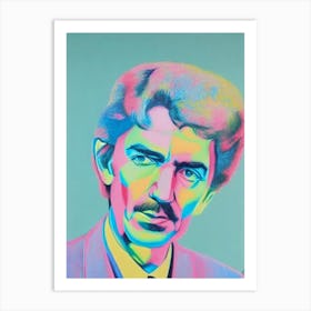 George Harrison 1 Colourful Illustration Art Print