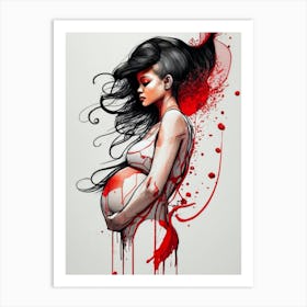 Bloody Woman Art Print