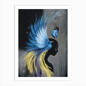 Blue Bird Canvas Print Art Print