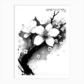 white and black 4 Art Print