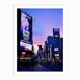 Billboard Awaiting Advertisement Installation Stands In Stark Contrast To An Urban Street Scene G (3) Art Print