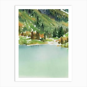 Durmitor National Park Montenegro Water Colour Poster Art Print