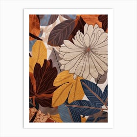 Fall Botanicals Hydrangea 1 Art Print