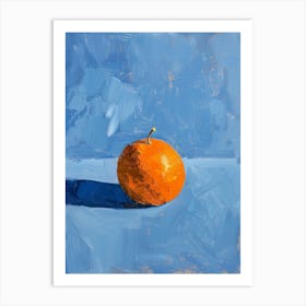 Orange On Blue 6 Art Print