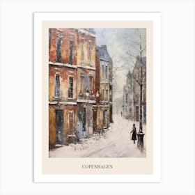 Vintage Winter Painting Poster Copenhagen Denmark 2 Art Print