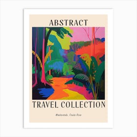 Abstract Travel Collection Poster Monteverde Costa Rica 2 Art Print