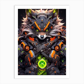 Futuristic Fox 6 Art Print