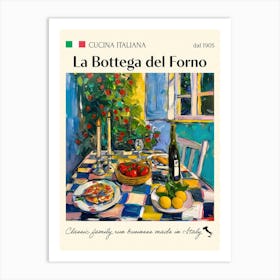 La Bottega Del Forno Trattoria Italian Poster Food Kitchen Art Print