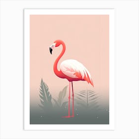 Sleek Flamingo Form Art Print