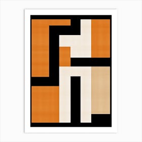 Ethereal Edges: Abstract Geometry in Mid-Century Art Print