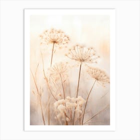 Boho Dried Flowers Queen Annes Lace 1 Art Print