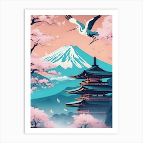 Fuji Stork 1 Art Print