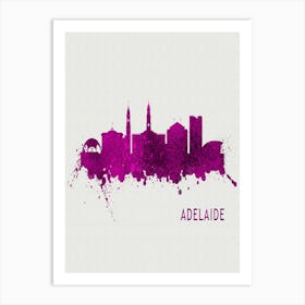 Adelaide Australia City Purple Art Print