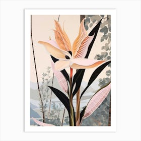 Flower Illustration Heliconia 1 Art Print