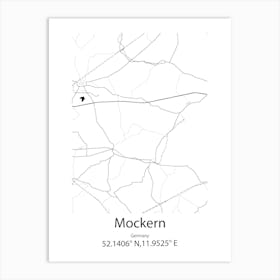 Mockern,Germany Minimalist Map Poster