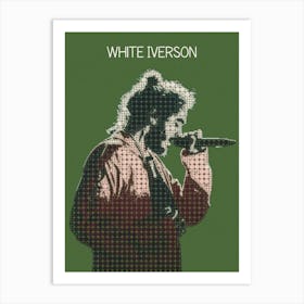 White Iverson Post Malone Art Print