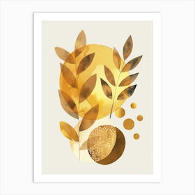 Golden Leaves 41 Art Print