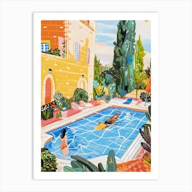 Pool In The Garden Art Print