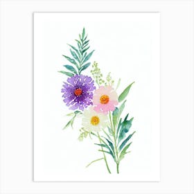 Queen Anne’S Lace Watercolour Flower Art Print
