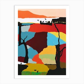 Etosha National Park 1 Namibia Abstract Colourful Art Print